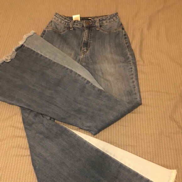 Only the best vibes bellbottom jeans - medium blue wash - Picture 2 of 4